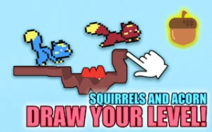Squirrels and Acorn - Draw your level! - Play Free Best two-player Online Game on JangoGames.com