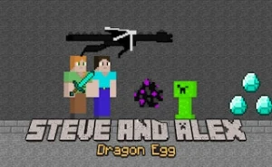 Steve and Alex Dragon Egg - Play Free Best action Online Game on JangoGames.com