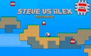 Steve vs Alex Rocketman - Play Free Best adventure Online Game on JangoGames.com