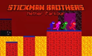 Stickman Brothers Nether Parkour - Play Free Best action Online Game on JangoGames.com