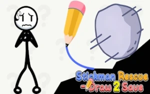Stickman Rescue Draw 2 Save - Play Free Best puzzle Online Game on JangoGames.com
