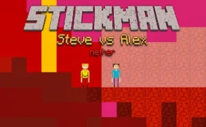 Stickman Steve vs Alex Nether - Play Free Best action Online Game on JangoGames.com