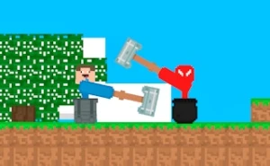 Stickman vs Noob Hammer - Play Free Best adventure Online Game on JangoGames.com