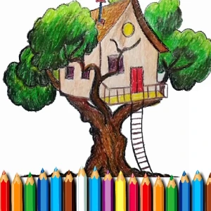 Tree House Coloring Book - Play Free Best Art Online Game on JangoGames.com