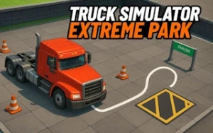 Truck Simulator Extreme Park - Play Free Best parking Online Game on JangoGames.com