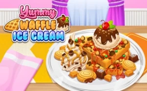 Yummy Waffle Ice Cream - Play Free Best kids Online Game on JangoGames.com